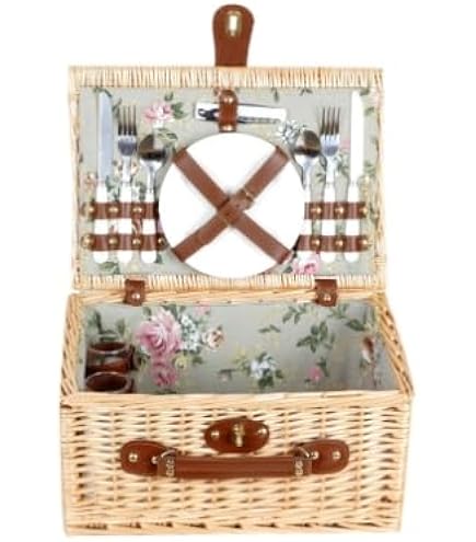 ピクニック用食器セット 4人用 バスケット型 ピクニック用食器セット 4人用 バスケット型 ピクニック用食器